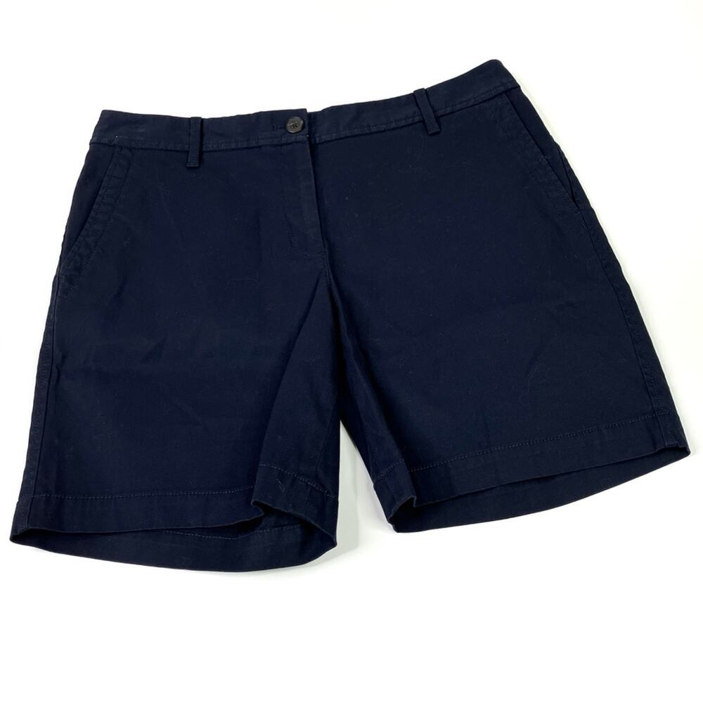Talbots Relaxed Chino Short Navy Blue Casual Shorts Cotton Womens 6